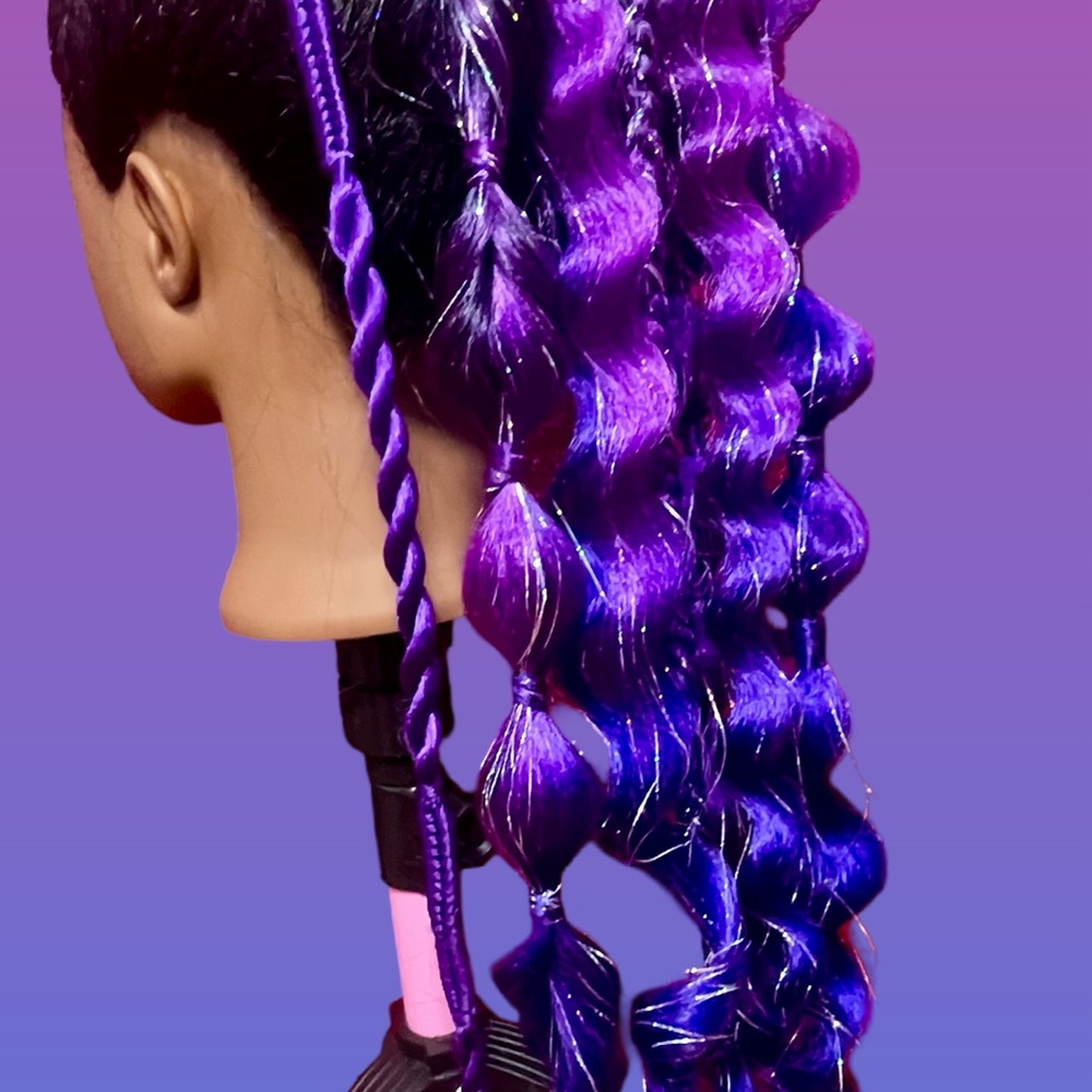 Colorful Ponytail Extensions-Bubble/Braids-Purples